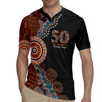 50 Years Of NAIDOC Rugby Jersey Strong and Proud Aboriginal Dot Painting No1