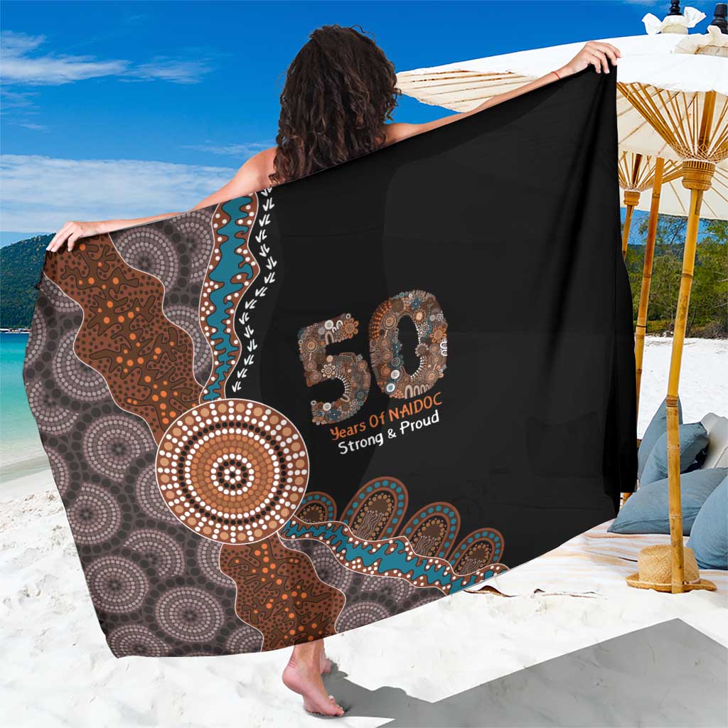 50 Years Of NAIDOC Sarong Strong and Proud Aboriginal Dot Painting No1