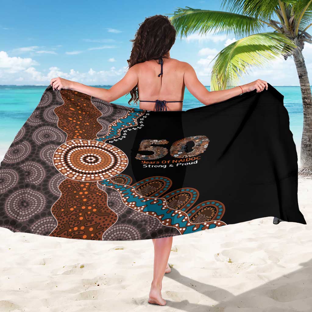 50 Years Of NAIDOC Sarong Strong and Proud Aboriginal Dot Painting No1