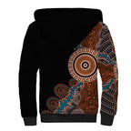 50 Years Of NAIDOC Sherpa Hoodie Strong and Proud Aboriginal Dot Painting No1