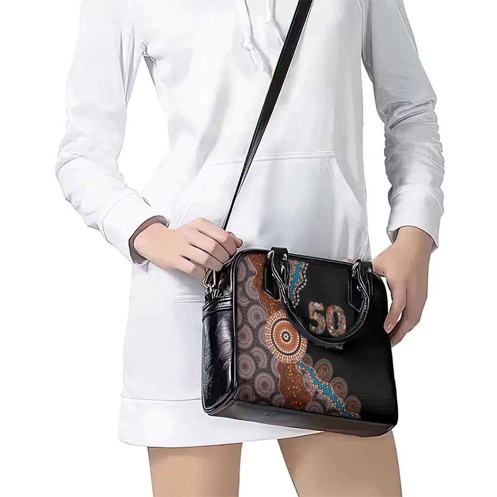 50 Years Of NAIDOC Shoulder Handbag Strong and Proud Aboriginal Dot Painting No1