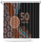 50 Years Of NAIDOC Shower Curtain Strong and Proud Aboriginal Dot Painting No1