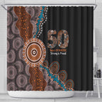 50 Years Of NAIDOC Shower Curtain Strong and Proud Aboriginal Dot Painting No1