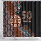 50 Years Of NAIDOC Shower Curtain Strong and Proud Aboriginal Dot Painting No1