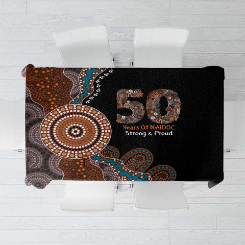 50 Years Of NAIDOC Tablecloth Strong and Proud Aboriginal Dot Painting No1