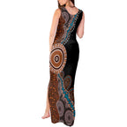 50 Years Of NAIDOC Tank Maxi Dress Strong and Proud Aboriginal Dot Painting No1