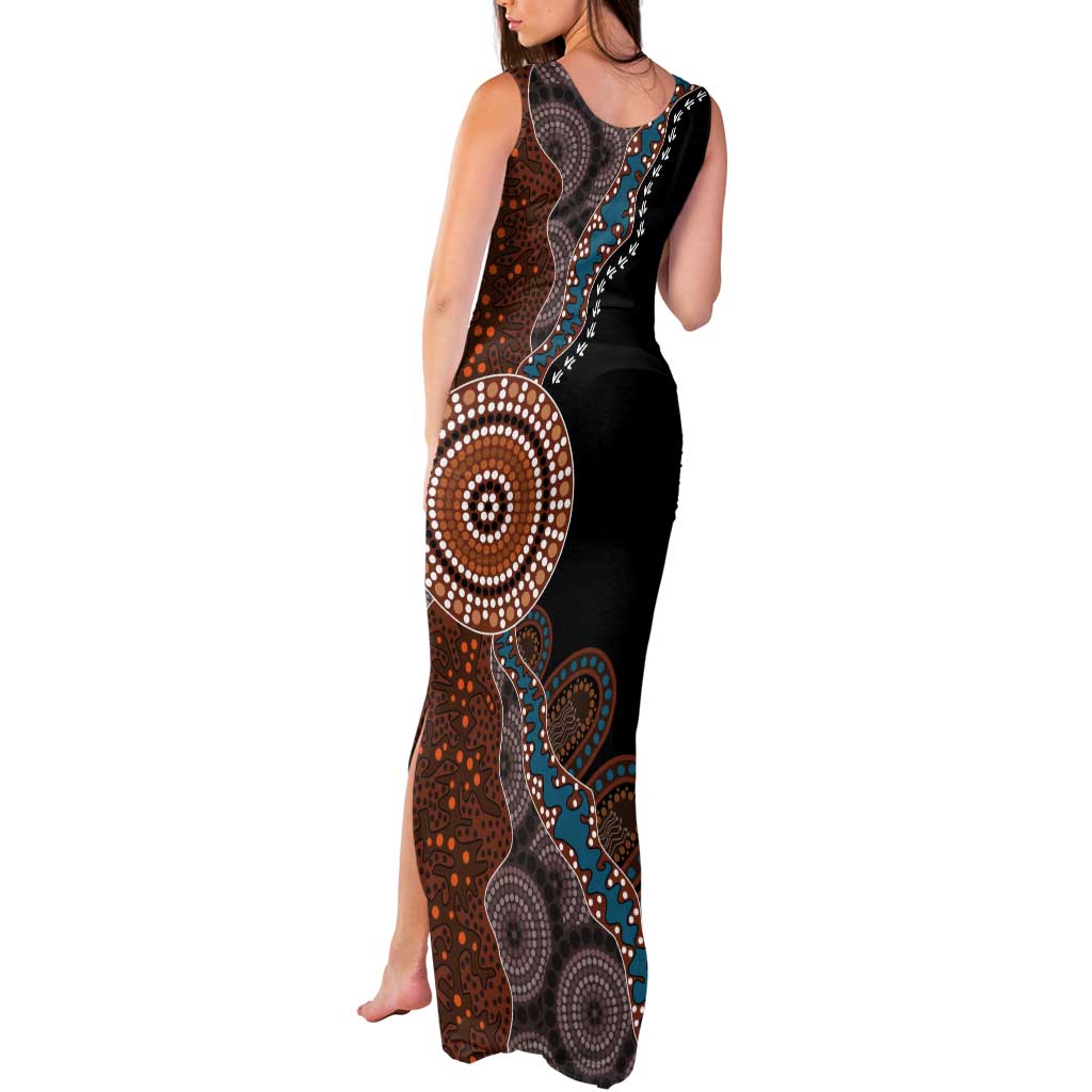 50 Years Of NAIDOC Tank Maxi Dress Strong and Proud Aboriginal Dot Painting No1