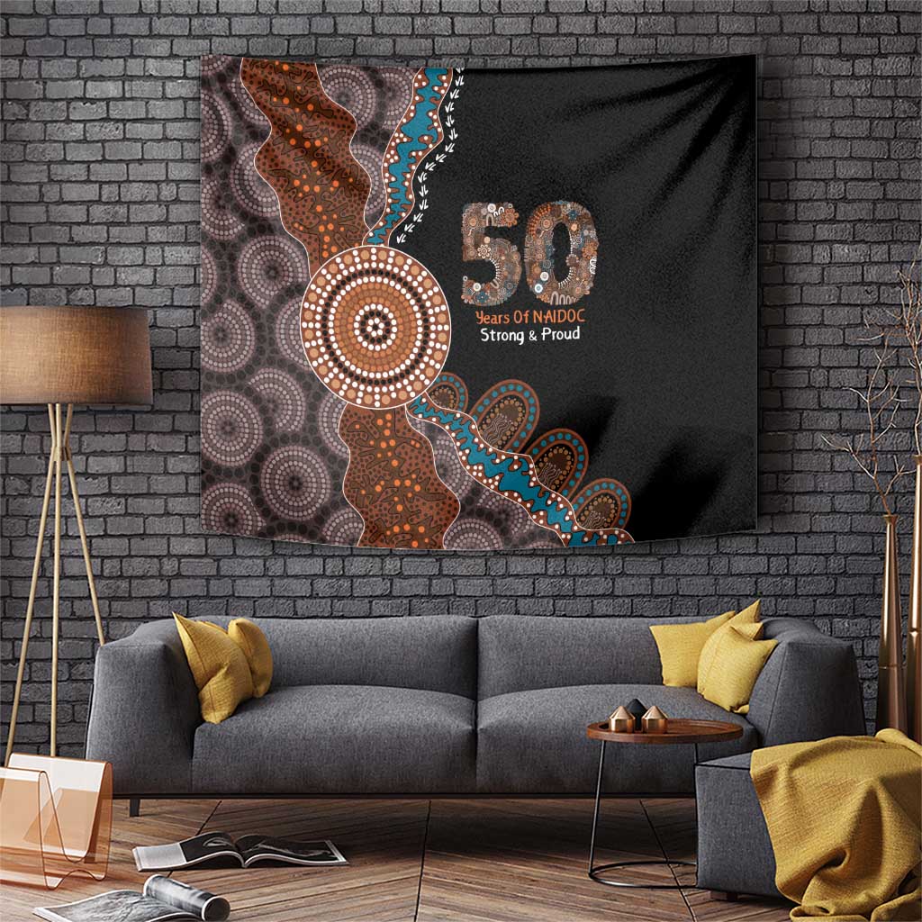 50 Years Of NAIDOC Tapestry Strong and Proud Aboriginal Dot Painting No1