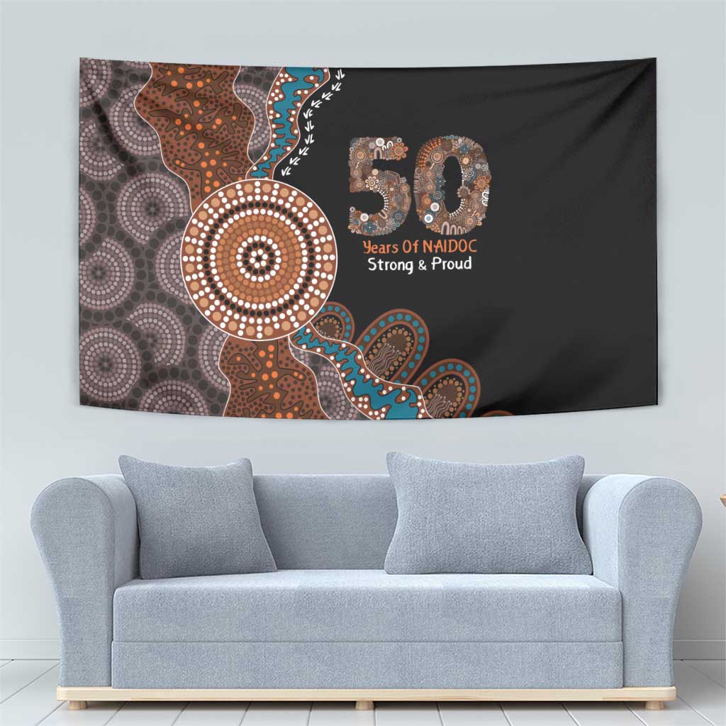 50 Years Of NAIDOC Tapestry Strong and Proud Aboriginal Dot Painting No1