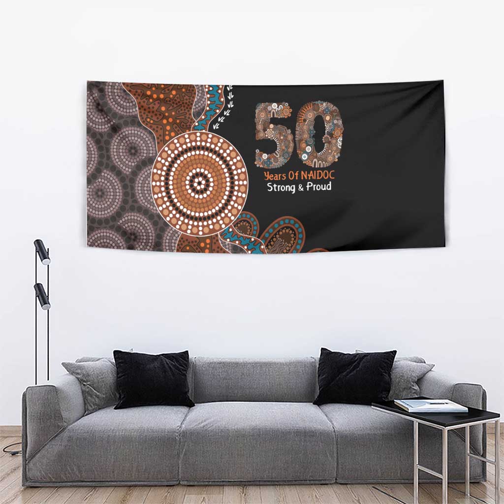 50 Years Of NAIDOC Tapestry Strong and Proud Aboriginal Dot Painting No1