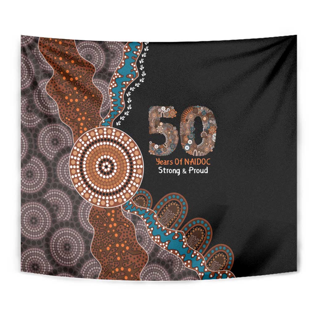 50 Years Of NAIDOC Tapestry Strong and Proud Aboriginal Dot Painting No1