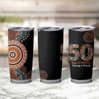 50 Years Of NAIDOC Tumbler Cup Strong and Proud Aboriginal Dot Painting No1