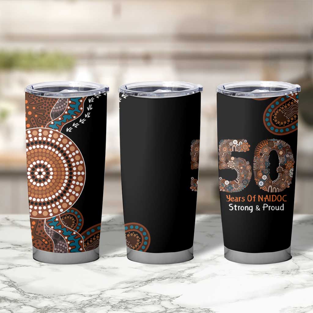 50 Years Of NAIDOC Tumbler Cup Strong and Proud Aboriginal Dot Painting No1