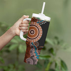 50 Years Of NAIDOC Tumbler With Handle Strong and Proud Aboriginal Dot Painting No1