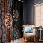 50 Years Of NAIDOC Window Curtain Strong and Proud Aboriginal Dot Painting No1
