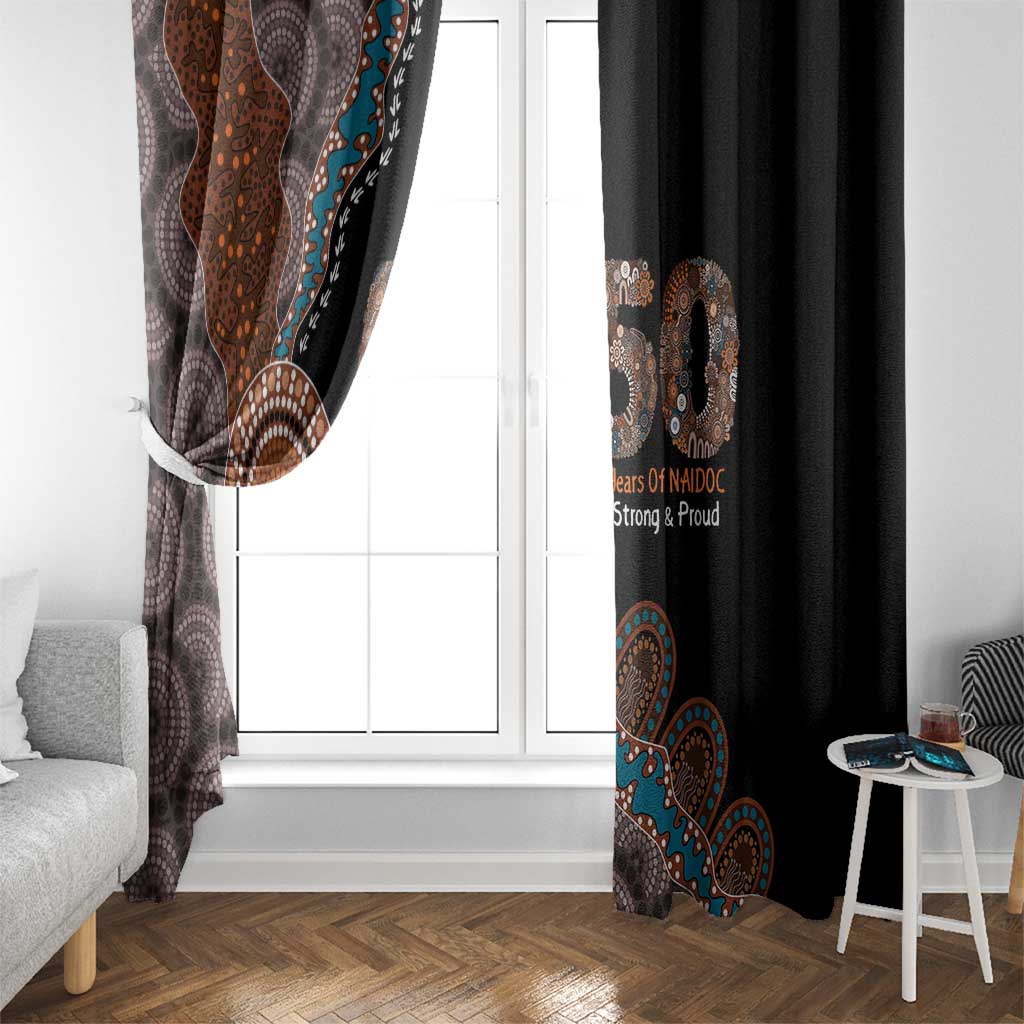 50 Years Of NAIDOC Window Curtain Strong and Proud Aboriginal Dot Painting No1