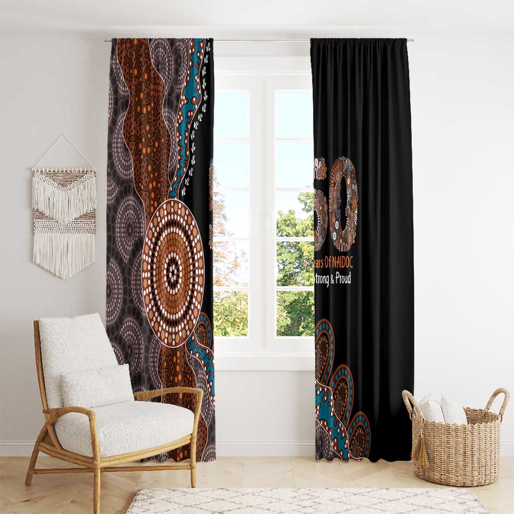 50 Years Of NAIDOC Window Curtain Strong and Proud Aboriginal Dot Painting No1