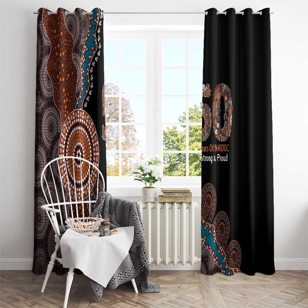 50 Years Of NAIDOC Window Curtain Strong and Proud Aboriginal Dot Painting No1