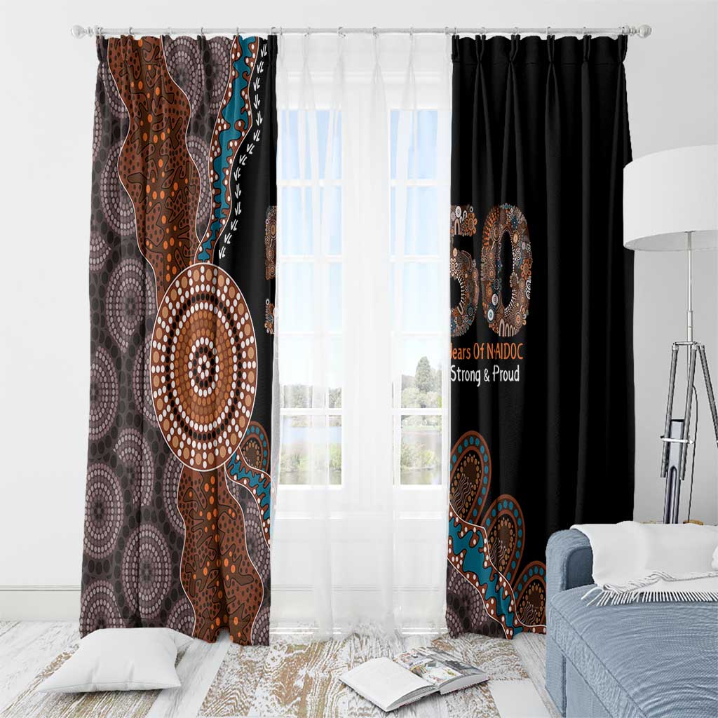 50 Years Of NAIDOC Window Curtain Strong and Proud Aboriginal Dot Painting No1