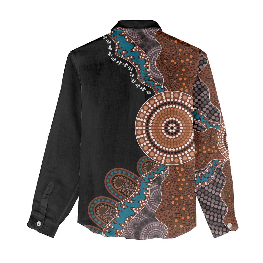 50 Years Of NAIDOC Women Casual Shirt Strong and Proud Aboriginal Dot Painting No1