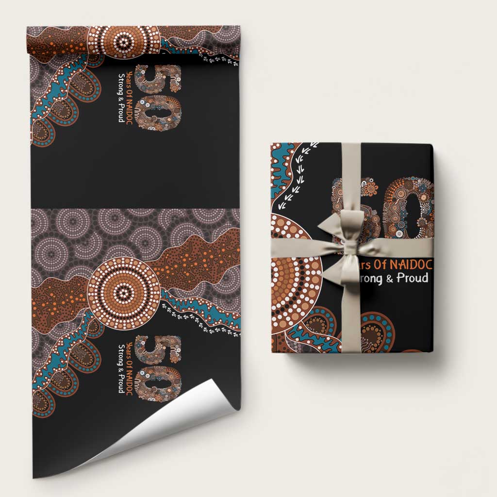 50 Years Of NAIDOC Wrapping Paper Strong and Proud Aboriginal Dot Painting No1 - Aussie Hoodie