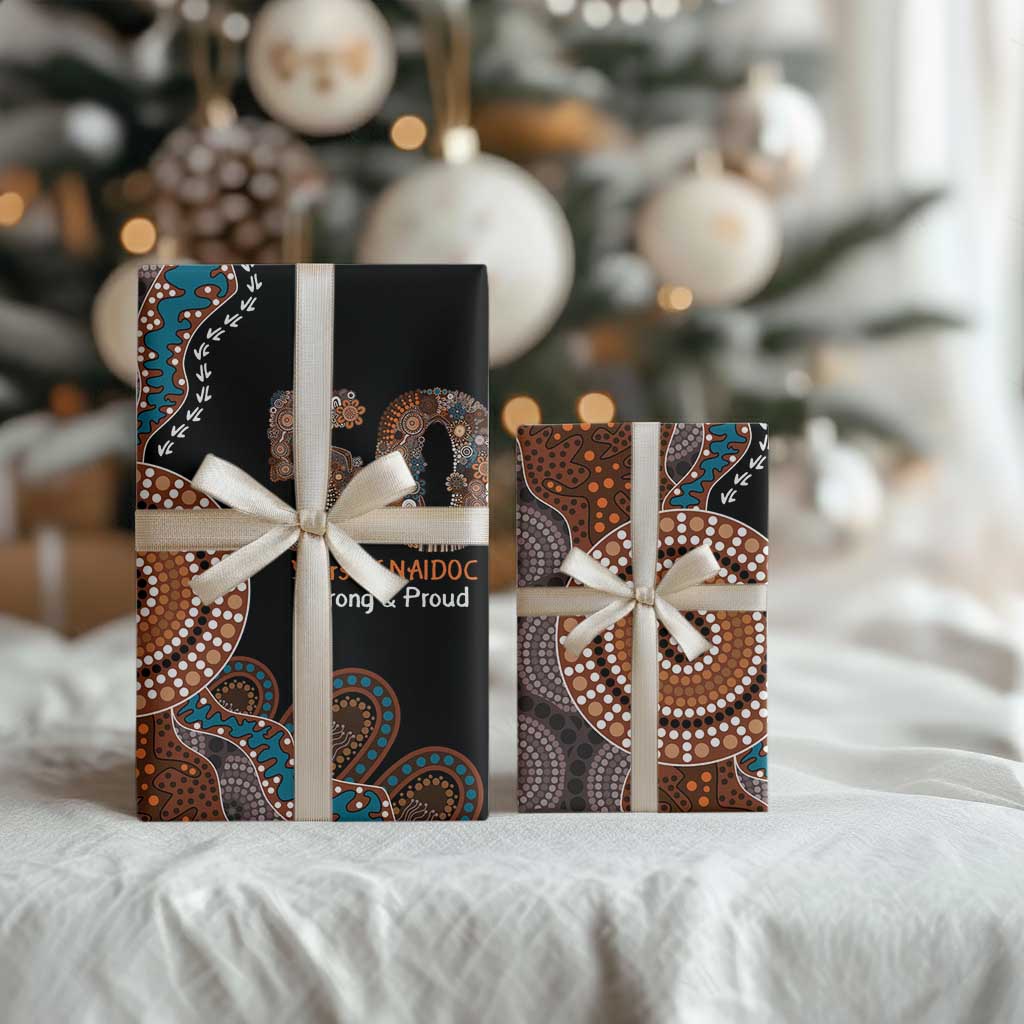 50 Years Of NAIDOC Wrapping Paper Strong and Proud Aboriginal Dot Painting No1 - Aussie Hoodie