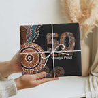 50 Years Of NAIDOC Wrapping Paper Strong and Proud Aboriginal Dot Painting No1 - Aussie Hoodie