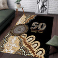 50 Years Of NAIDOC Area Rug Strong and Proud Aboriginal Dot Painting No2