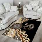 50 Years Of NAIDOC Area Rug Strong and Proud Aboriginal Dot Painting No2