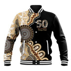 50 Years Of NAIDOC Baseball Jacket Strong and Proud Aboriginal Dot Painting No2