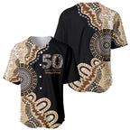 50 Years Of NAIDOC Baseball Jersey Strong and Proud Aboriginal Dot Painting No2