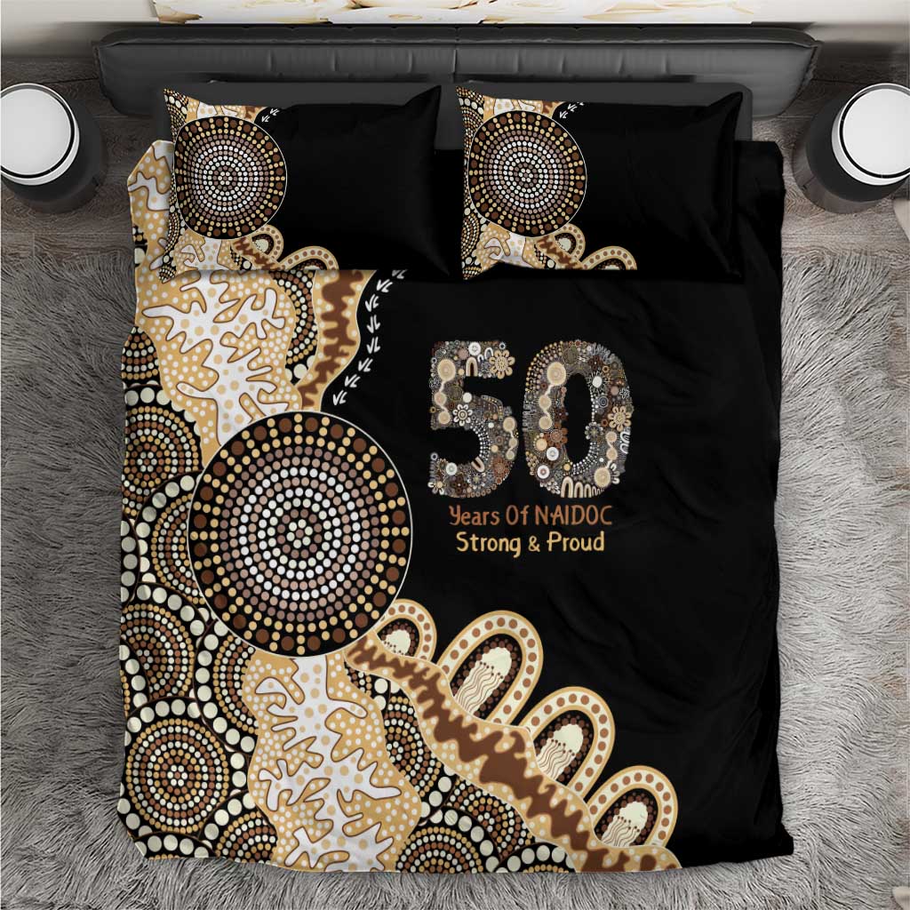 50 Years Of NAIDOC Bedding Set Strong and Proud Aboriginal Dot Painting No2