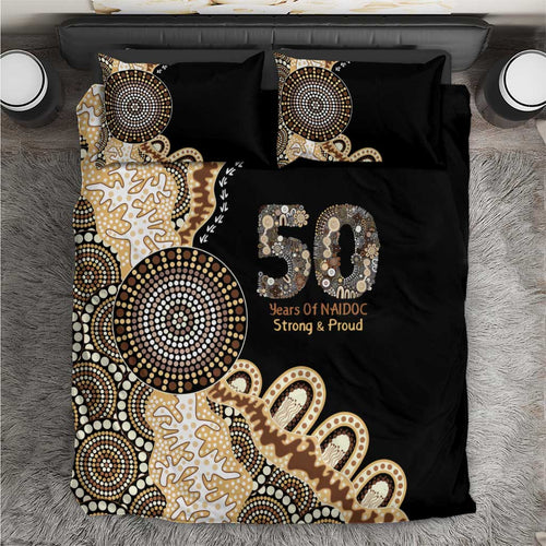 50 Years Of NAIDOC Bedding Set Strong and Proud Aboriginal Dot Painting No2