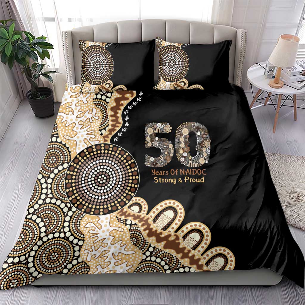 50 Years Of NAIDOC Bedding Set Strong and Proud Aboriginal Dot Painting No2