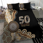 50 Years Of NAIDOC Bedding Set Strong and Proud Aboriginal Dot Painting No2