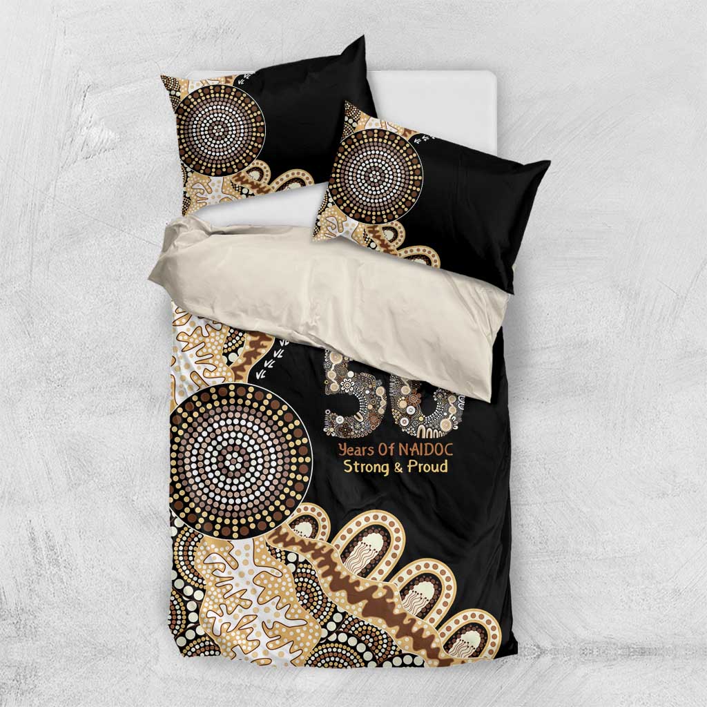 50 Years Of NAIDOC Bedding Set Strong and Proud Aboriginal Dot Painting No2