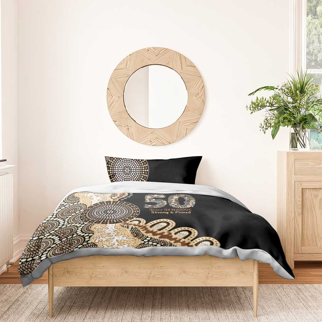 50 Years Of NAIDOC Bedding Set Strong and Proud Aboriginal Dot Painting No2