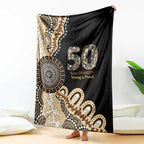 50 Years Of NAIDOC Blanket Strong and Proud Aboriginal Dot Painting No2