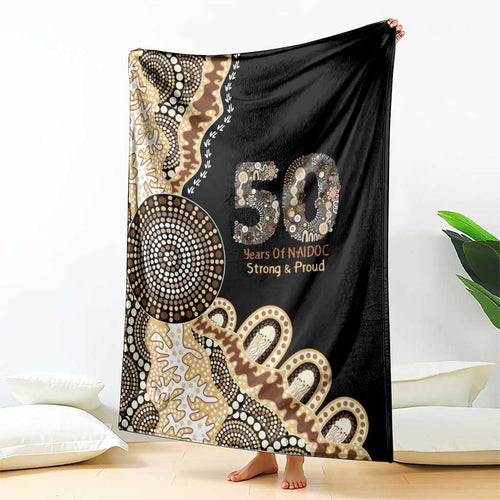 50 Years Of NAIDOC Blanket Strong and Proud Aboriginal Dot Painting No2