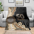 50 Years Of NAIDOC Blanket Strong and Proud Aboriginal Dot Painting No2