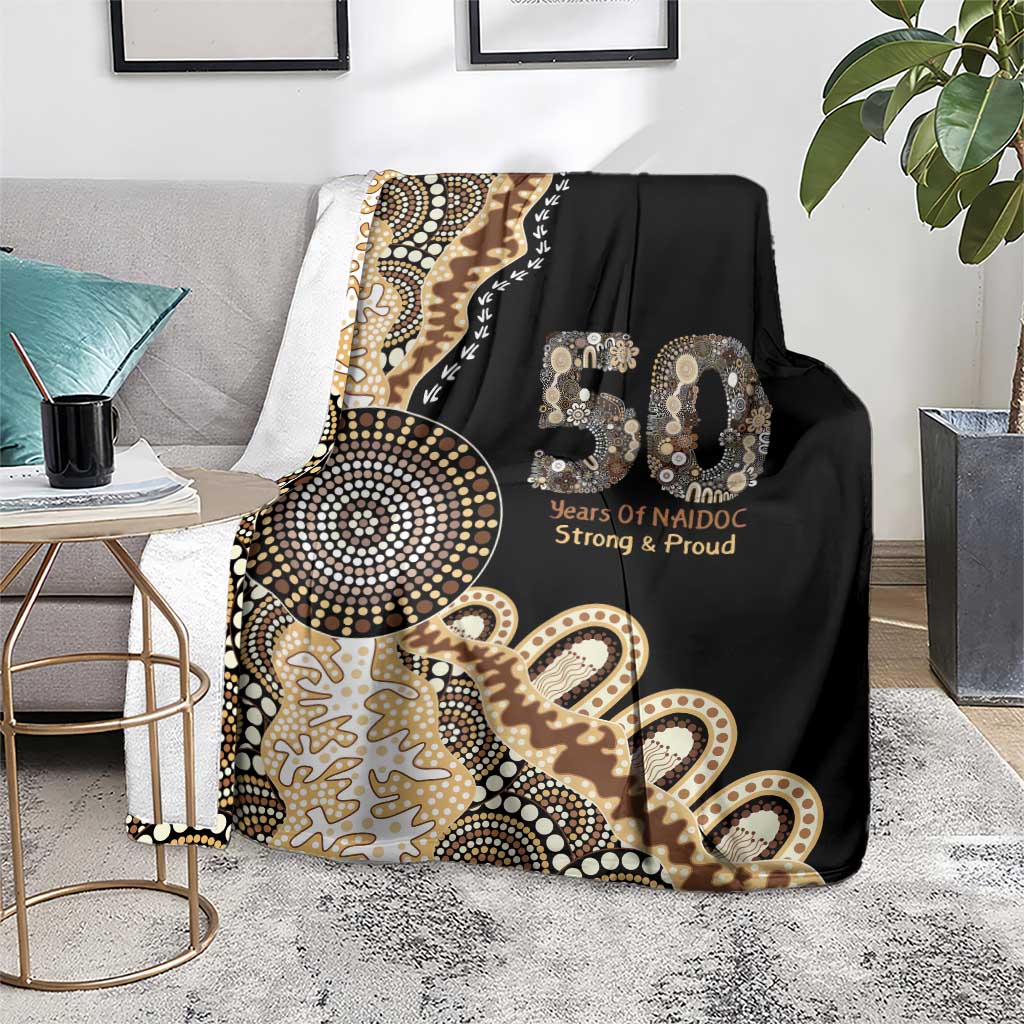 50 Years Of NAIDOC Blanket Strong and Proud Aboriginal Dot Painting No2