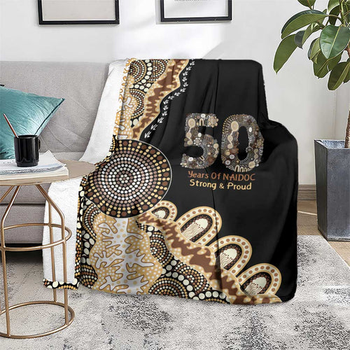 50 Years Of NAIDOC Blanket Strong and Proud Aboriginal Dot Painting No2