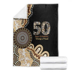 50 Years Of NAIDOC Blanket Strong and Proud Aboriginal Dot Painting No2