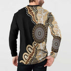 50 Years Of NAIDOC Button Sweatshirt Strong and Proud Aboriginal Dot Painting No2