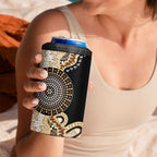 50 Years Of NAIDOC 4 in 1 Can Cooler Tumbler Strong and Proud Aboriginal Dot Painting No2
