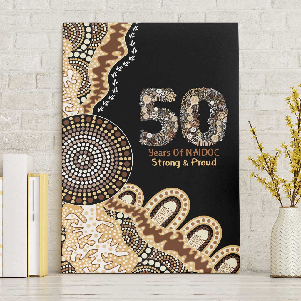50 Years Of NAIDOC Canvas Wall Art Strong and Proud Aboriginal Dot Painting No2
