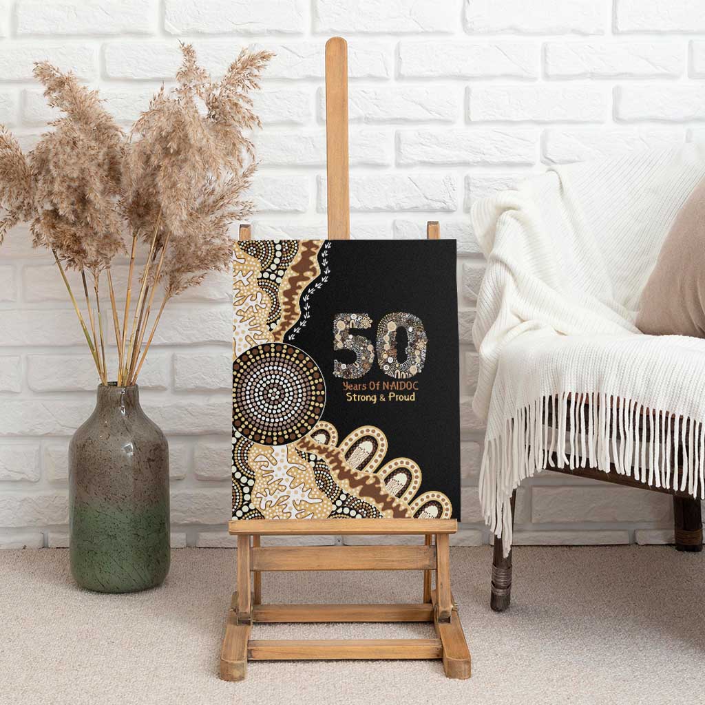 50 Years Of NAIDOC Canvas Wall Art Strong and Proud Aboriginal Dot Painting No2
