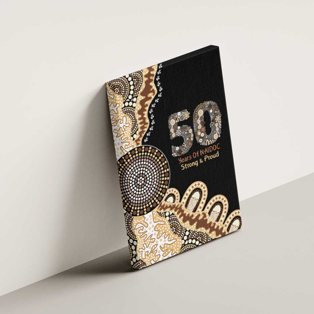 50 Years Of NAIDOC Canvas Wall Art Strong and Proud Aboriginal Dot Painting No2