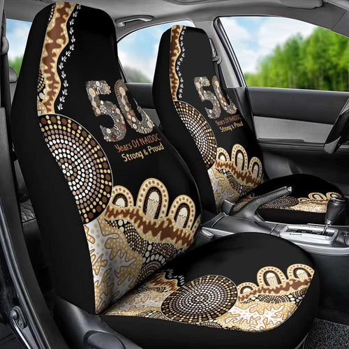 50 Years Of NAIDOC Car Seat Cover Strong and Proud Aboriginal Dot Painting No2