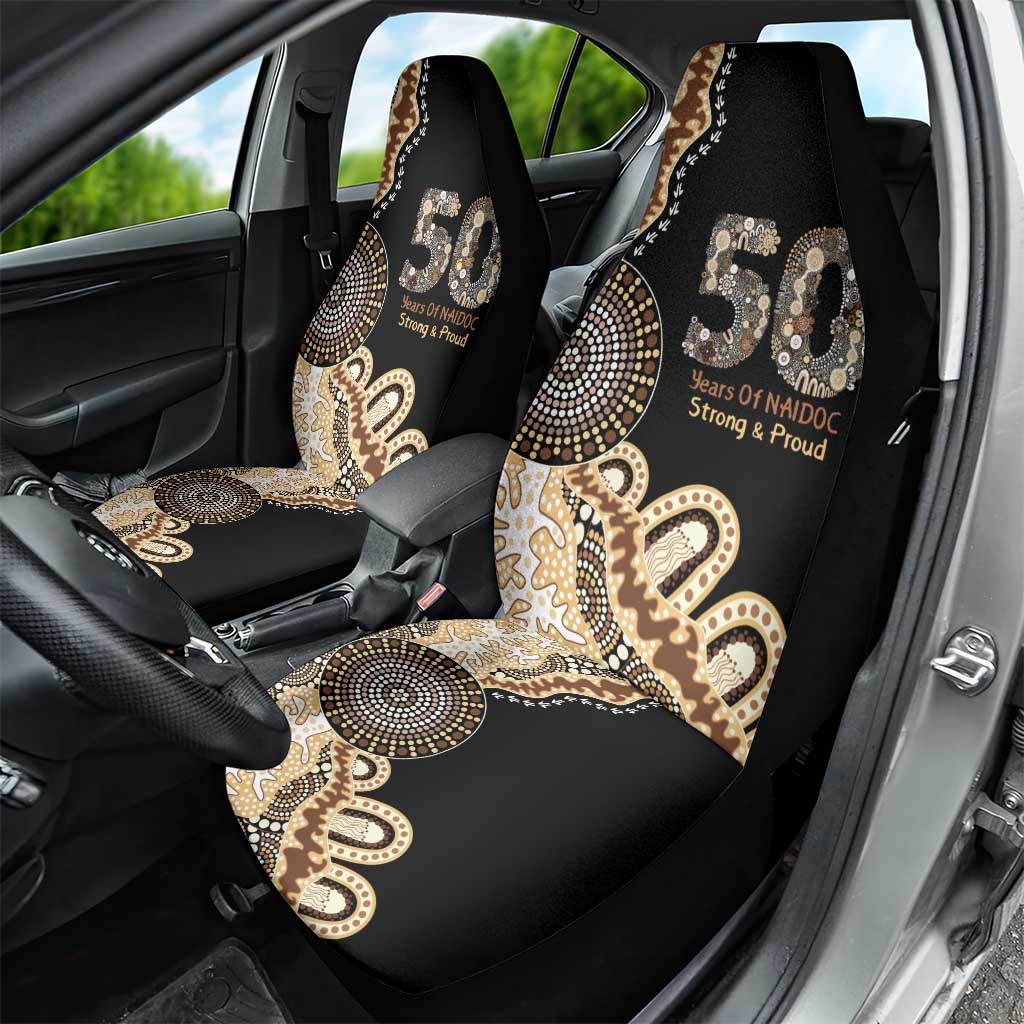 50 Years Of NAIDOC Car Seat Cover Strong and Proud Aboriginal Dot Painting No2